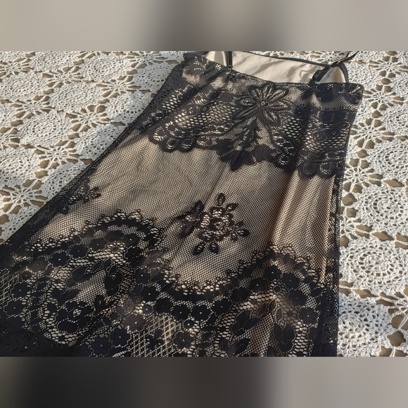 Necessary Objects Nude Lace Mini Vintage Dress Size S - Picture 6 of 6